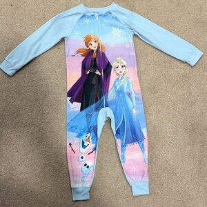 Frozen Kids One Piece Pajama - Blue